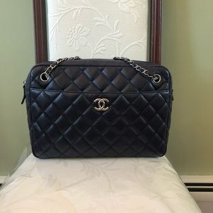 Chanel Quilted Large Camera Case